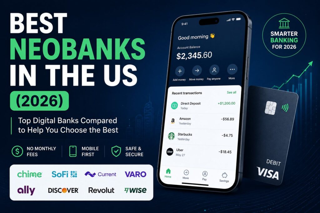 Best neobanks in the US 2026 guide