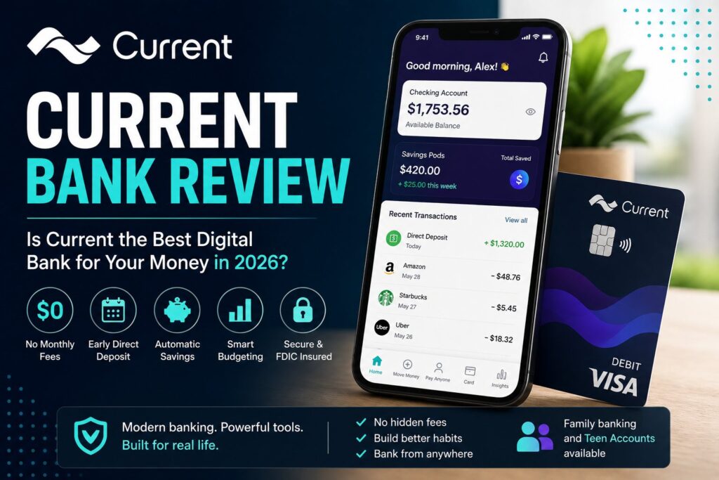 Current bank review 2026 digital banking
