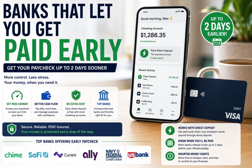 Banks that let you get paid early guide